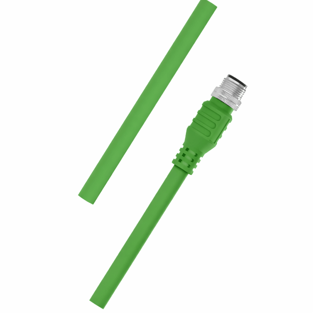 M12 A-coded male straight to open 3-pin PUR sensor cable