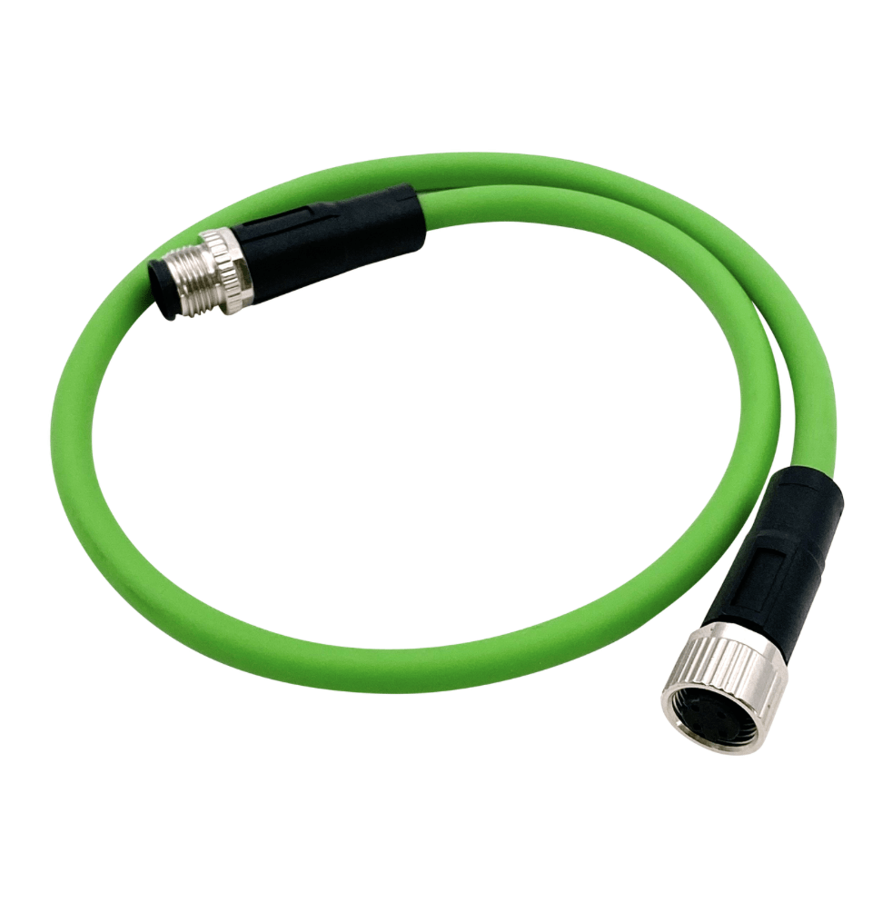 Industrial M12 D-code CAT5e shielded PUR drag chain cable