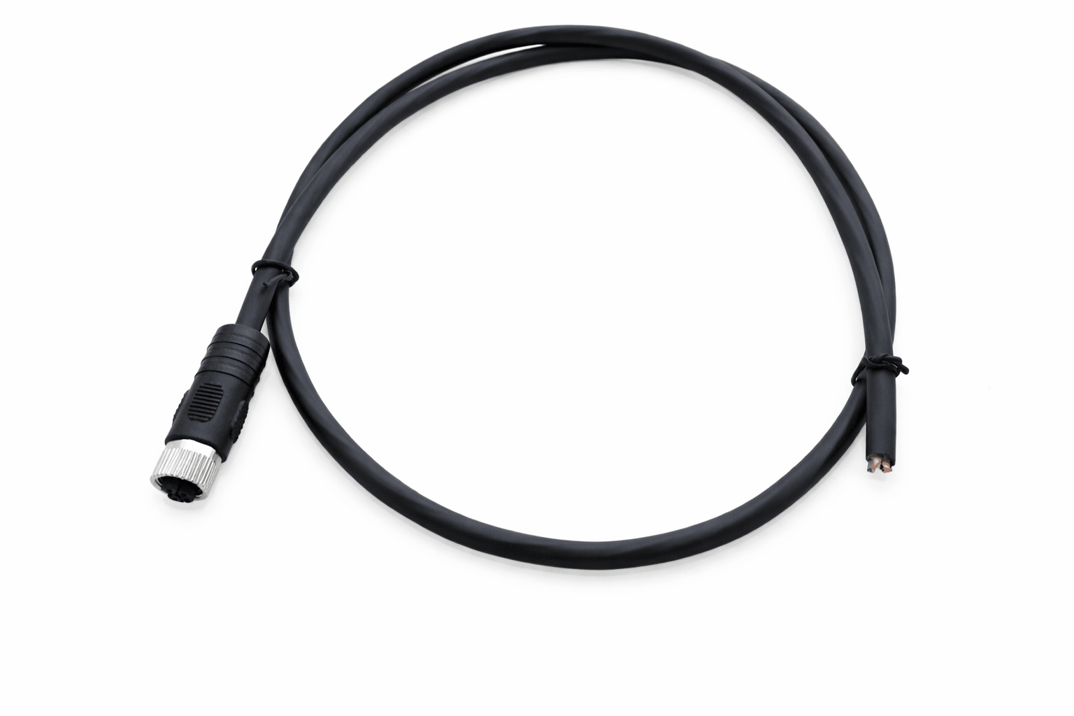 M12 L-Code 4-Pin Female to Open Wire Power Cable 1m – PUR Drag Chain