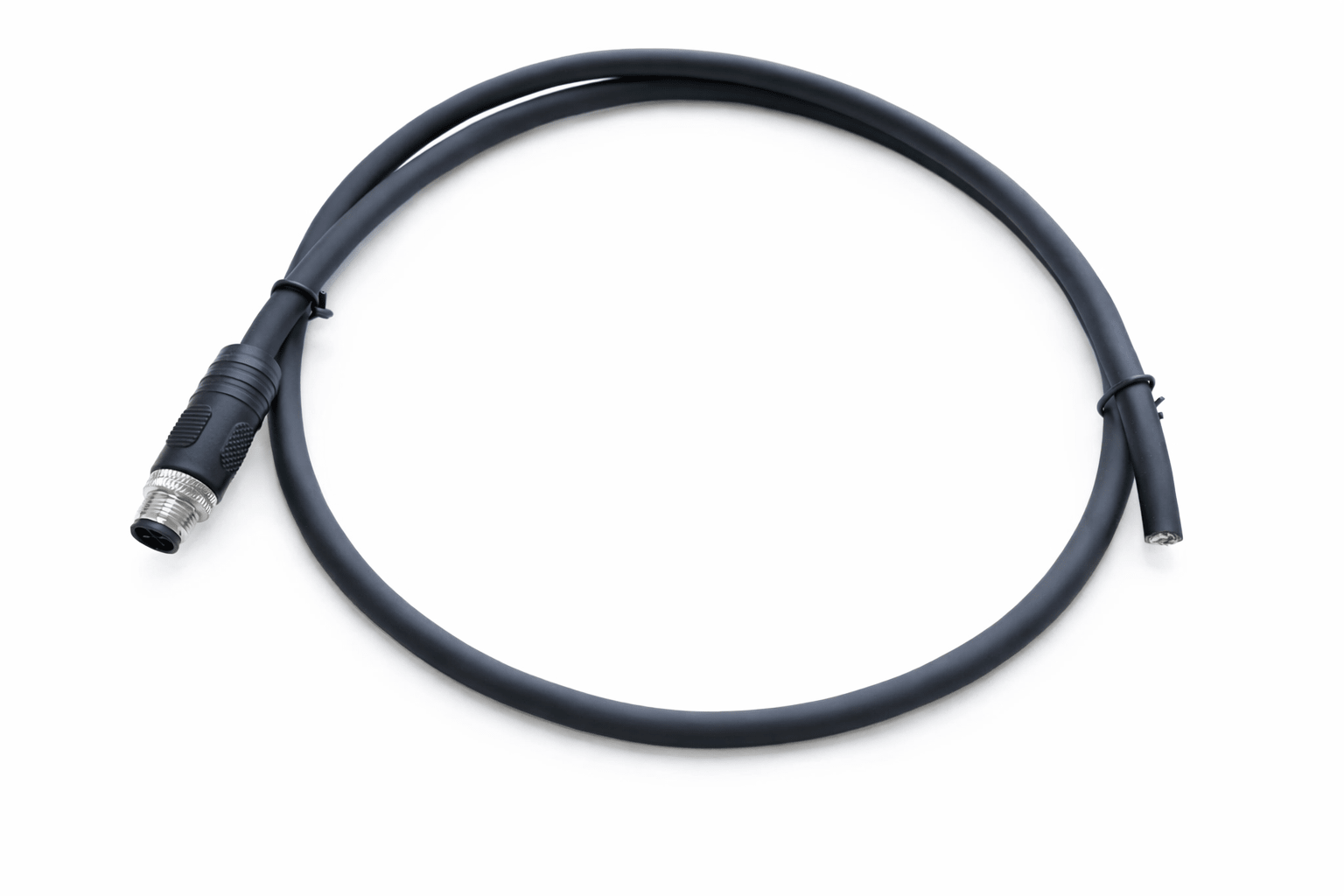 M12 S Code 4 position 3+PE male to open cable shielded PUR