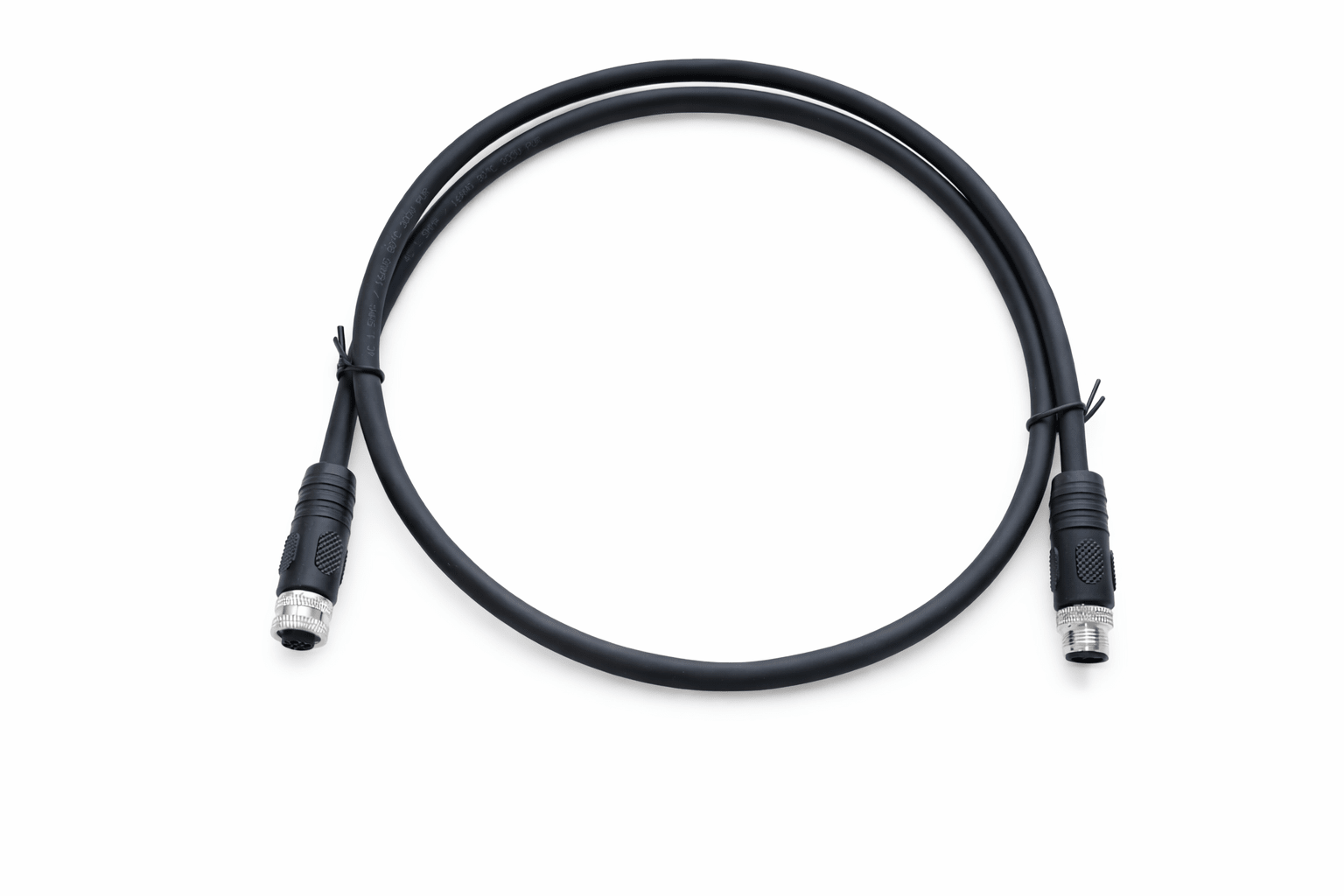 m12 t code 4 pin male to male power cable