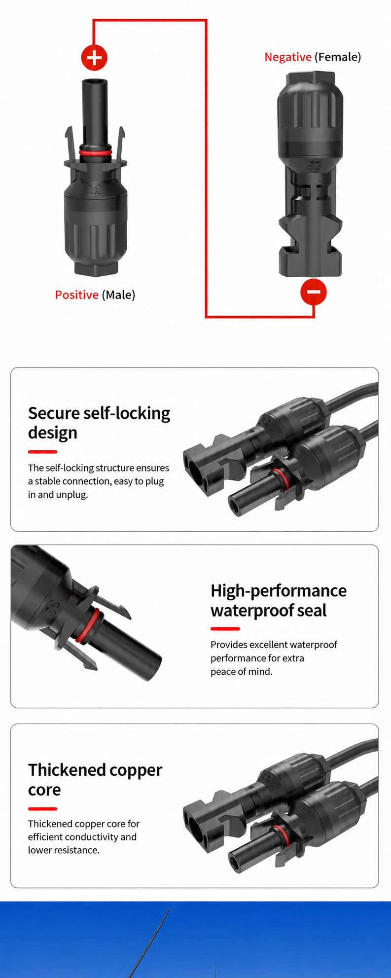MC4 solar connector product specifications