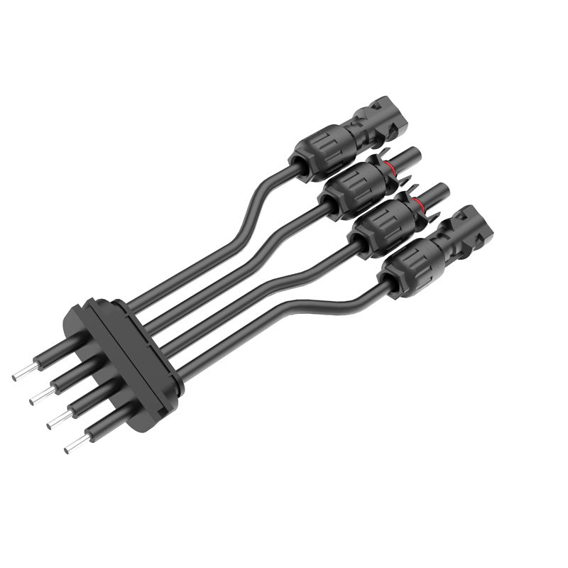 MC4 waterproof solar branch connector close up
