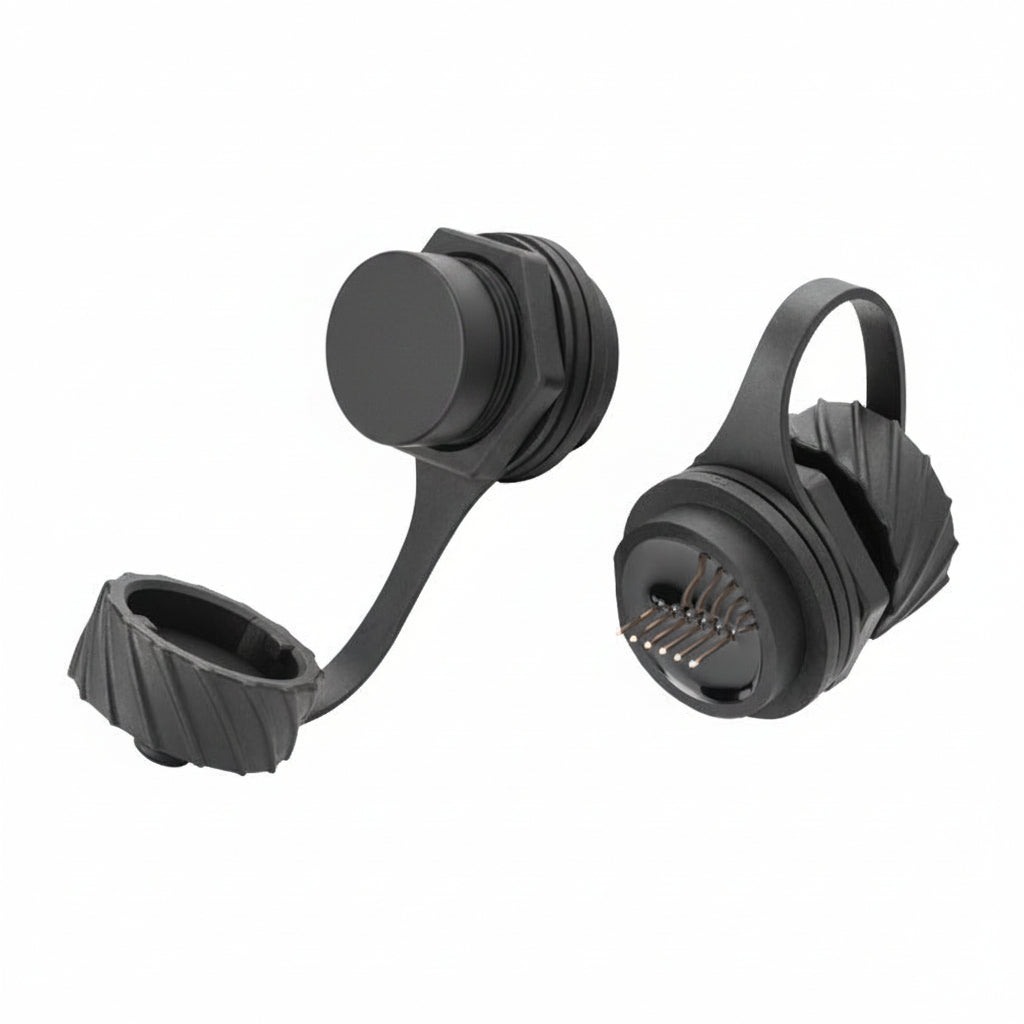 Micro USB female waterproof socket connector