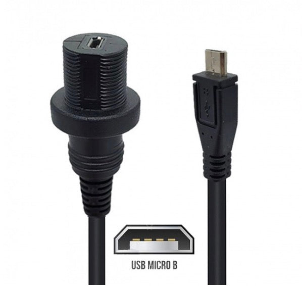 Micro USB male connector close up