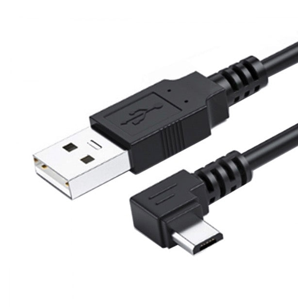 Micro USB 5 pin to USB A right angle data charge cable 1.5m