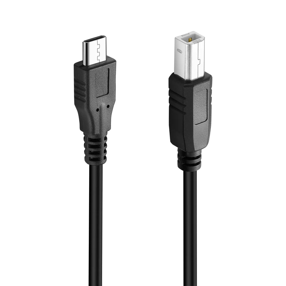 Micro USB 5 pin to USB 2.0 Type B MIDI printer cable 1m