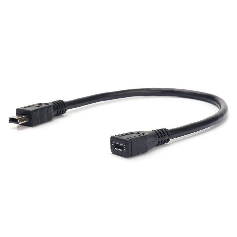 USB 2.0 Mini B 5-Pin Male to Micro Female Extension Cable