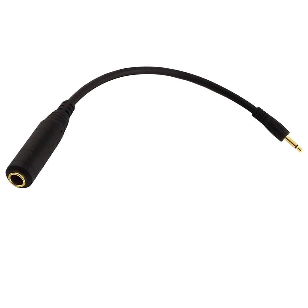 Mono headphone audio extension cable with 6.35mm female connector