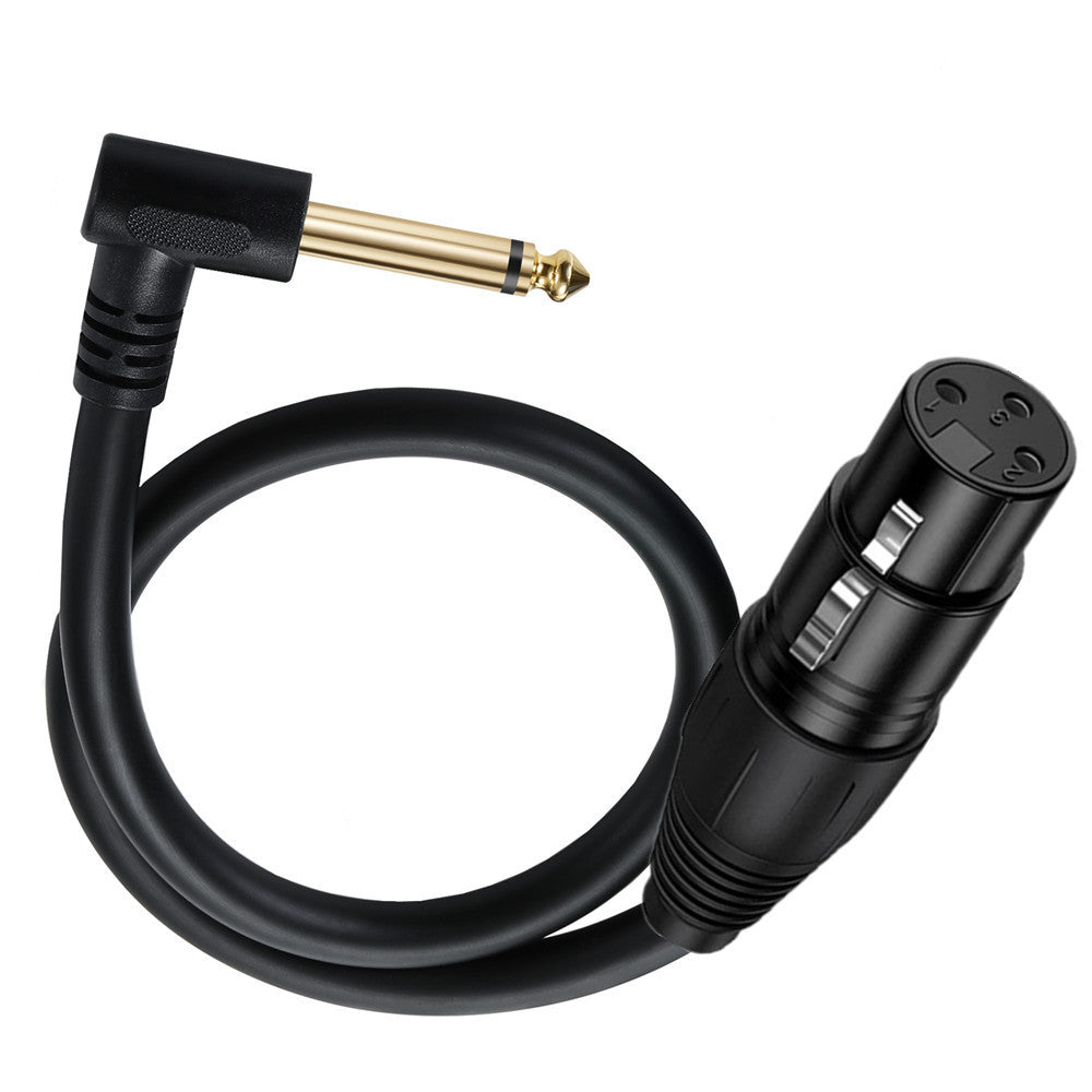6.35mm TS male to XLR female cable for microphones and mixers