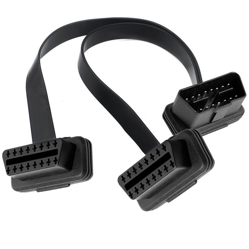 OBD2 16 pin male to dual female splitter extension cable