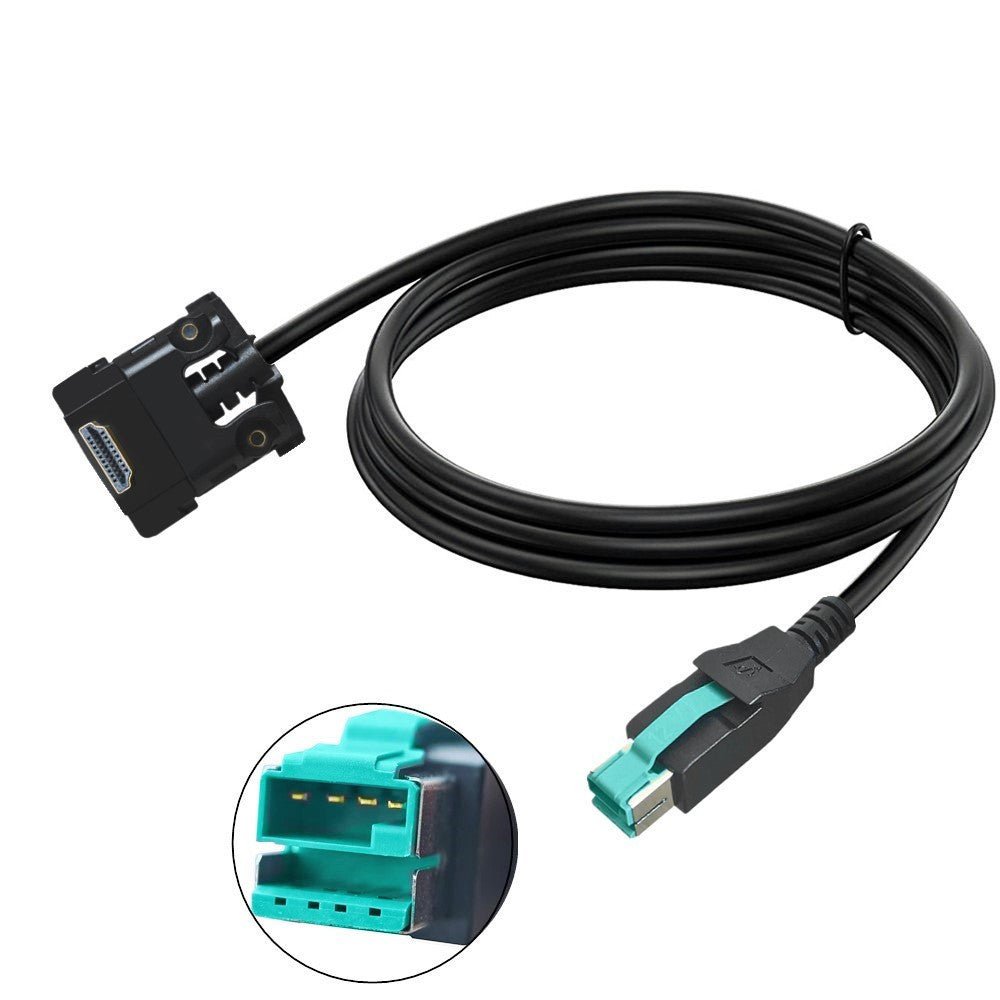 Car diagnostic cable with connectors on a white background