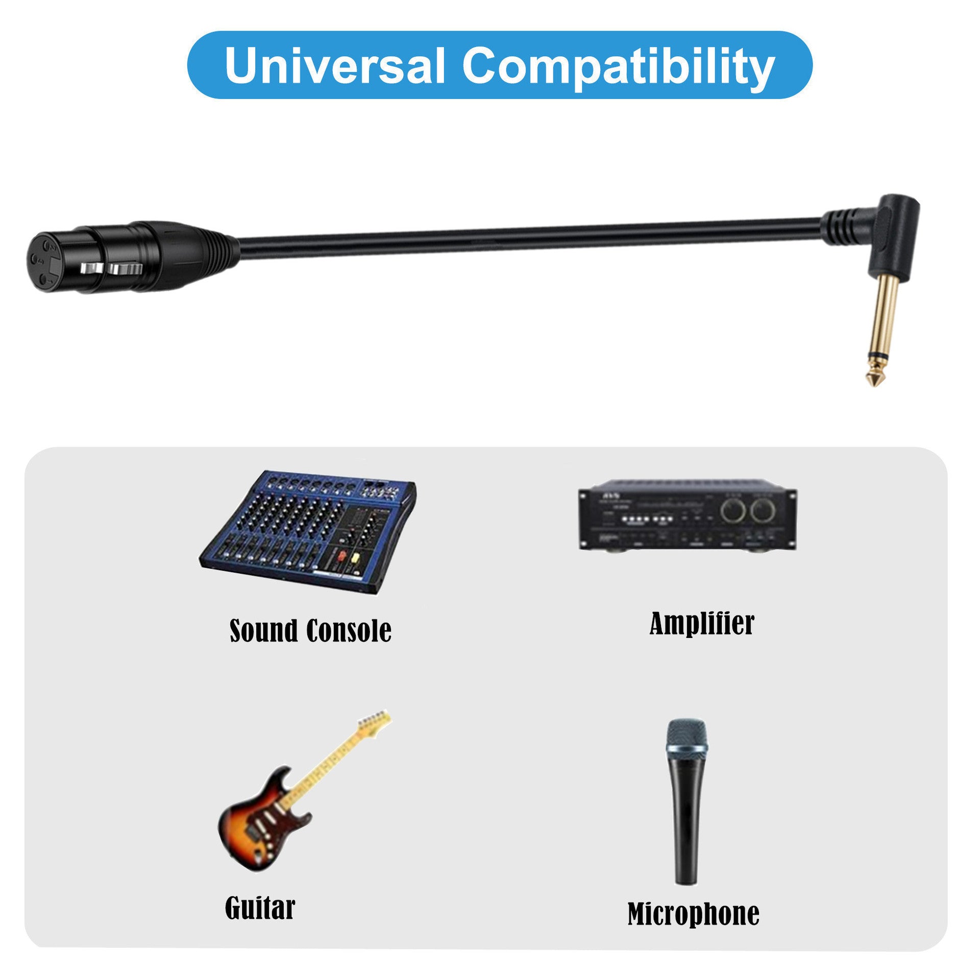 Mono audio cable for studio recording and live sound systems