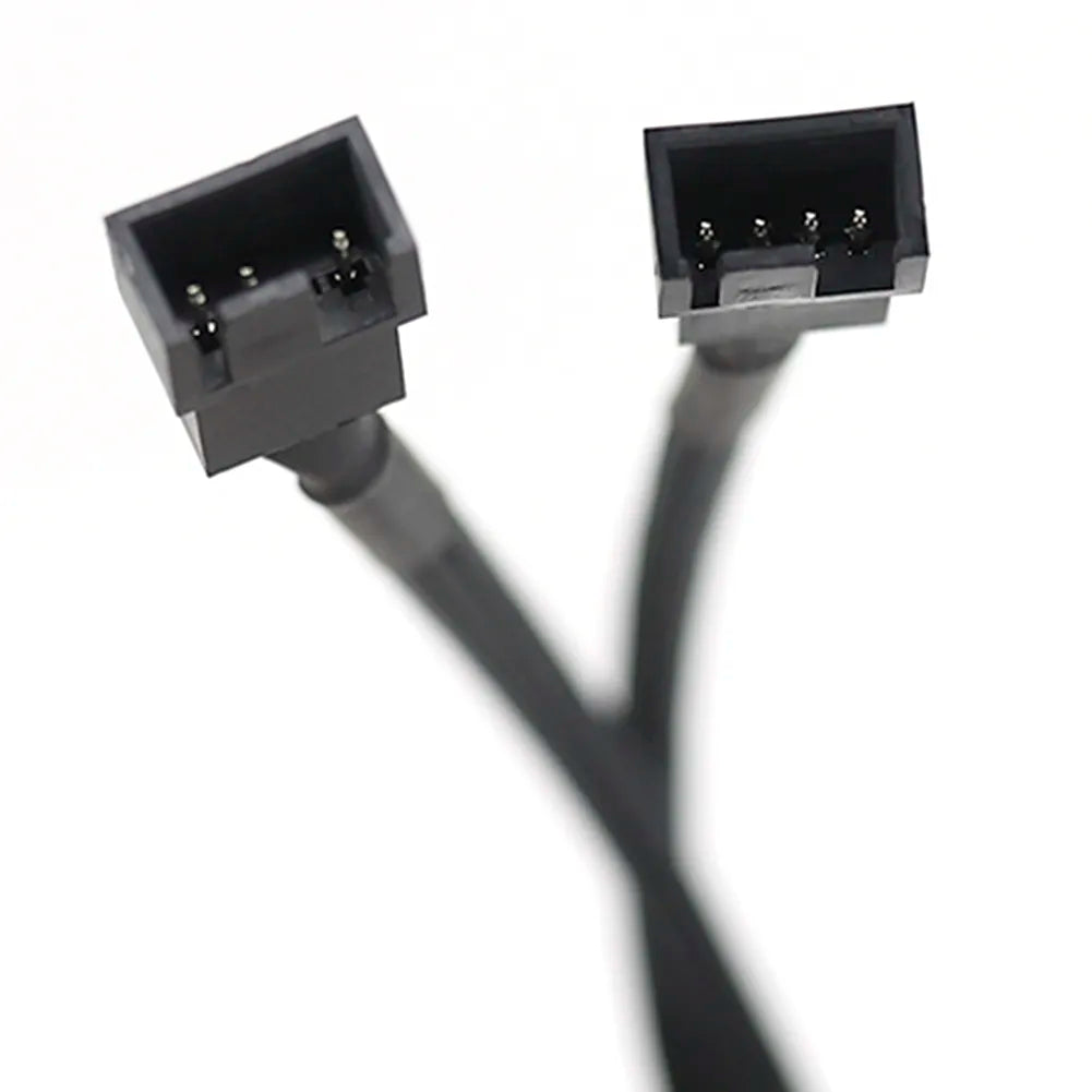 PWM fan Y splitter cable connector close up