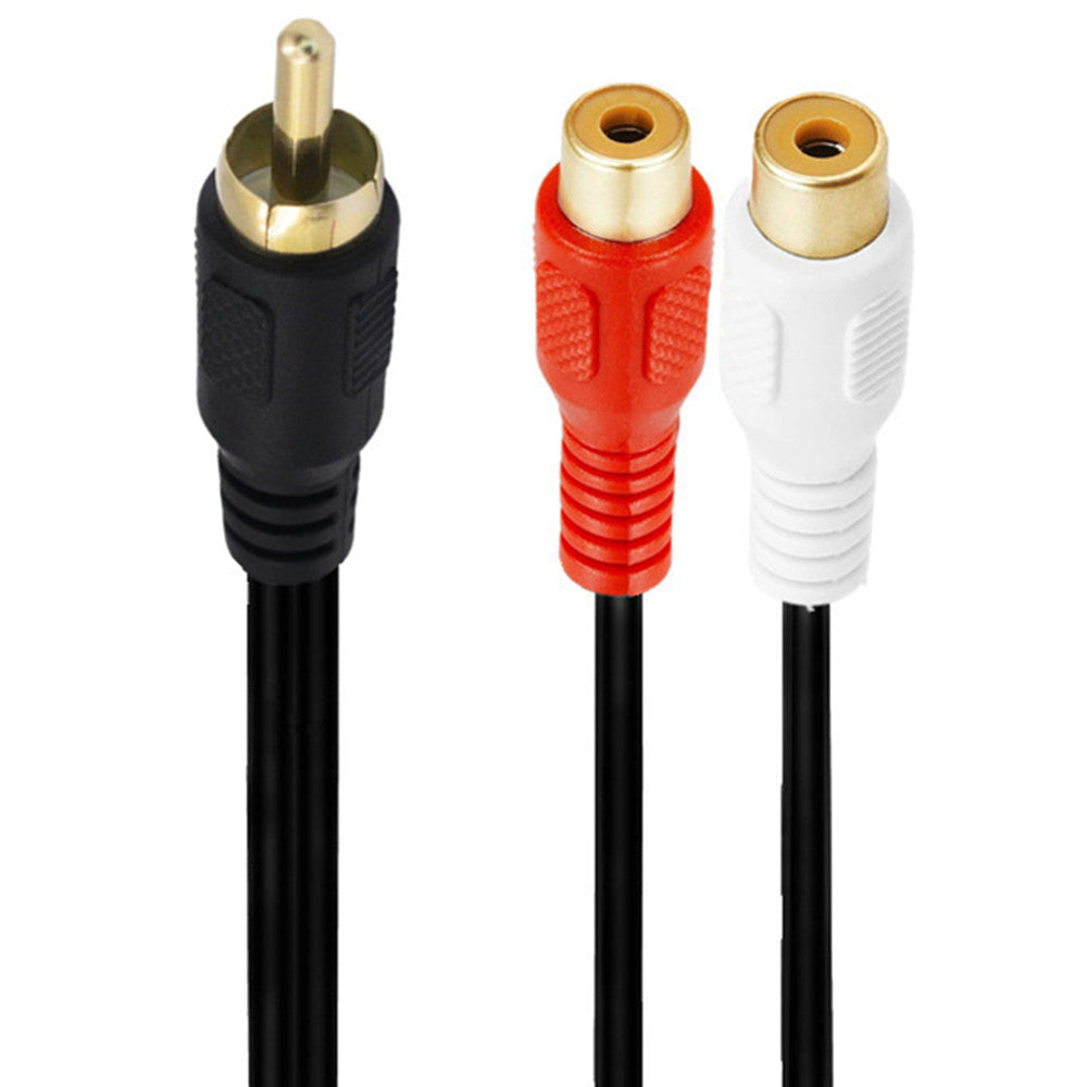 RCA male to dual RCA female stereo audio splitter cable