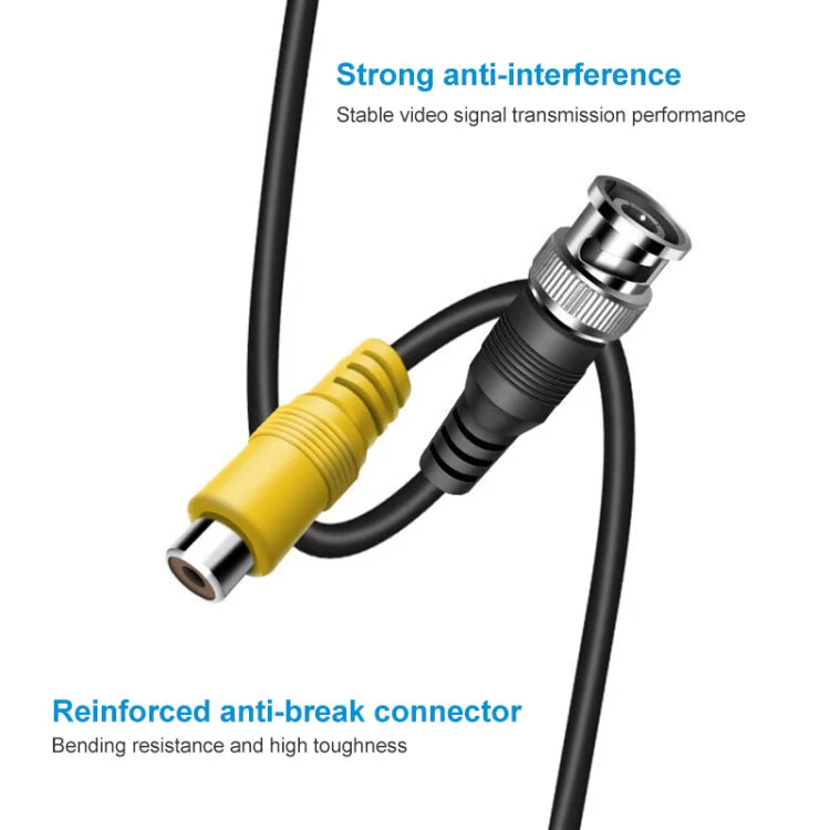 BNC Male to RCA Female Coaxial Video Cable – 1.8m HD Monitoring Lead