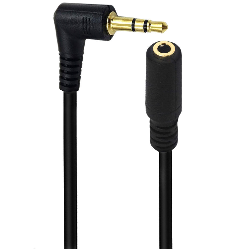 right angle 3.5mm TRS male audio connector closeup