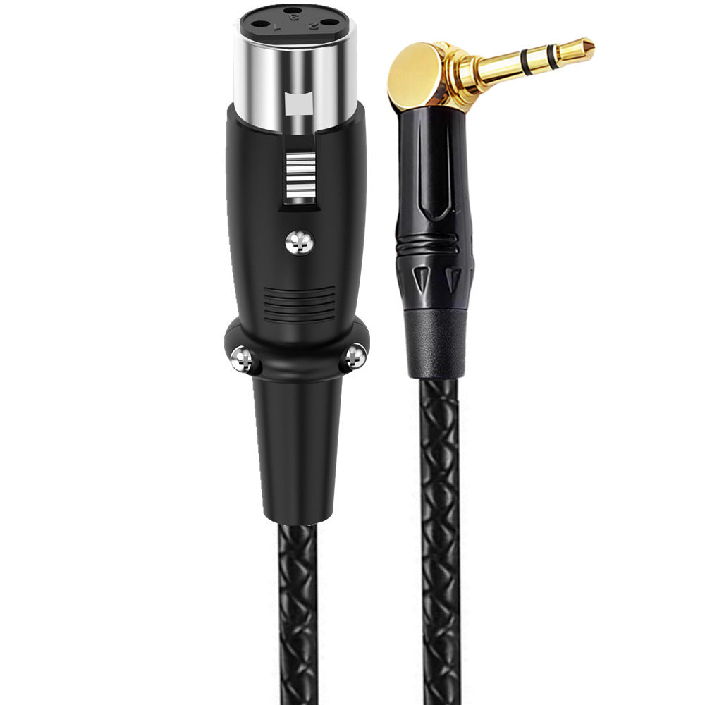 right angle 3.5mm stereo male to XLR female microphone cable