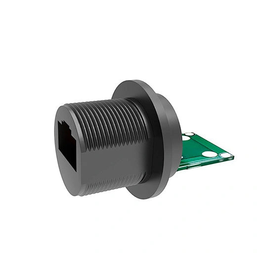 RJ45 waterproof panel mount socket with wire connector