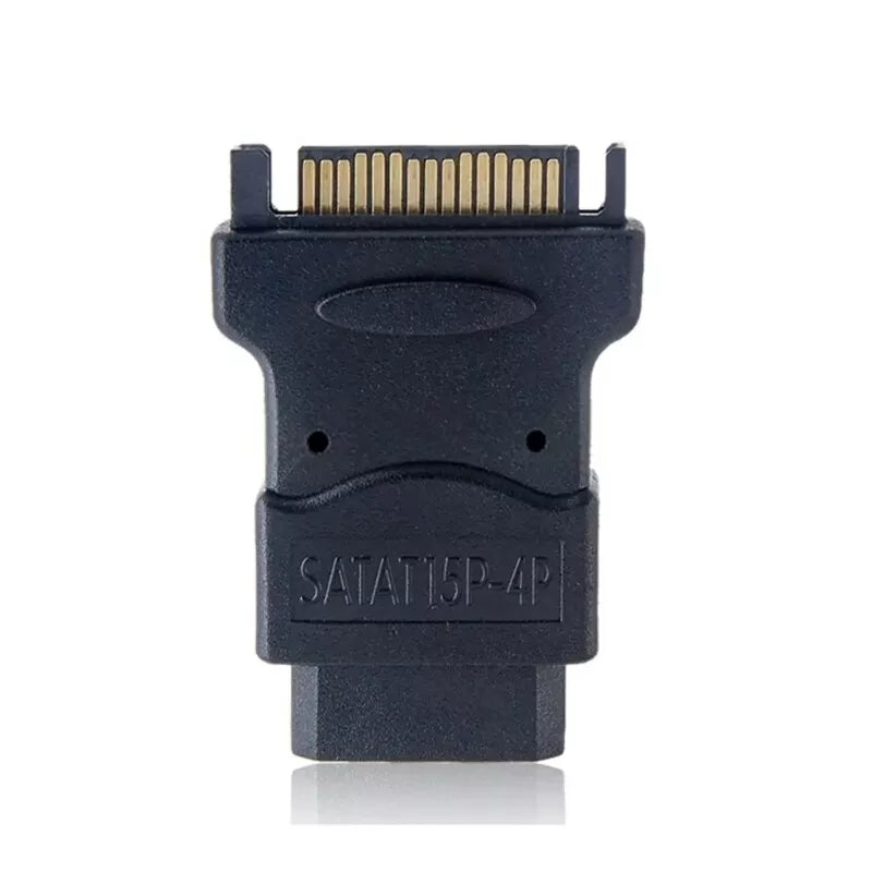 SATA 15Pin Male to 4Pin IDE Molex Female Power Extension Adapter