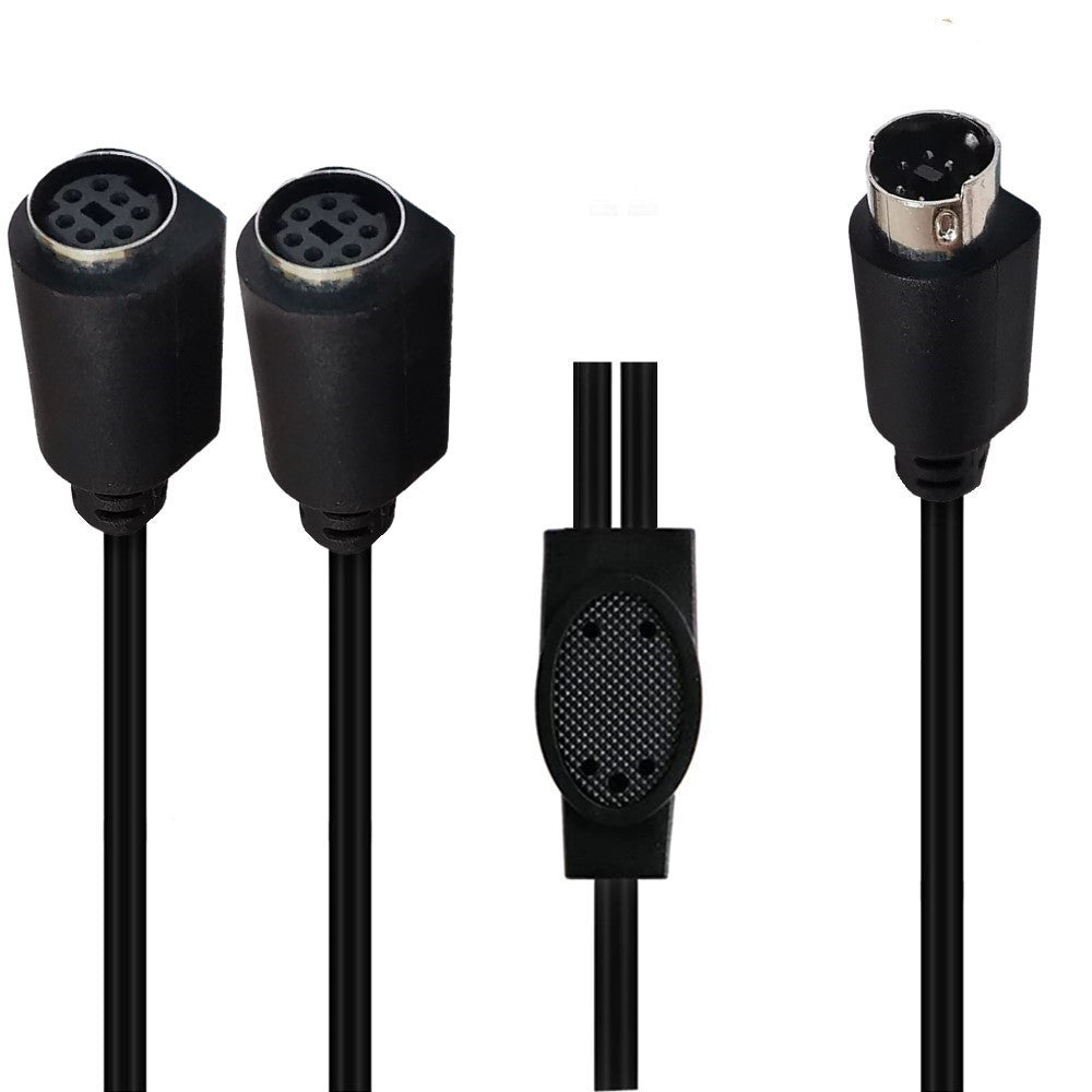 s video y splitter cable dual output mini din connector
