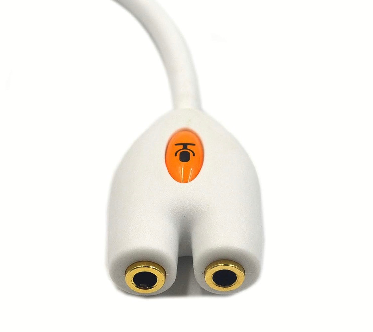 TRRS to dual 3.5mm audio and microphone white