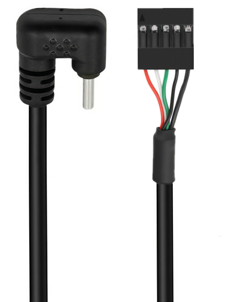 USB 2.0 9-pin motherboard header to U-shaped USB-C male cable