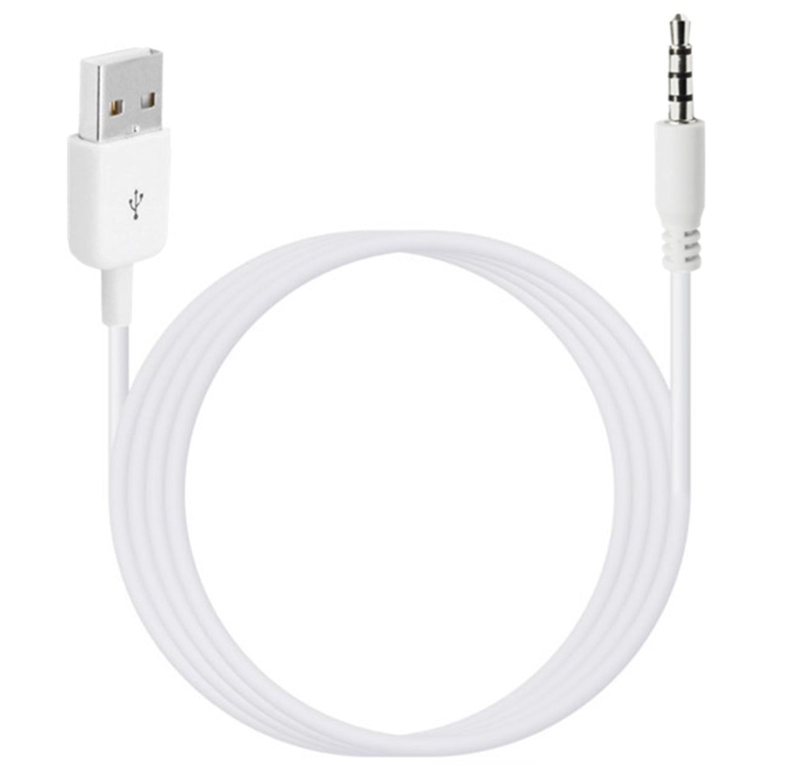 USB 2.0 Type-A to 3.5mm 4 pole charging cable for MP3 players MP4 players voice recorders and speakers