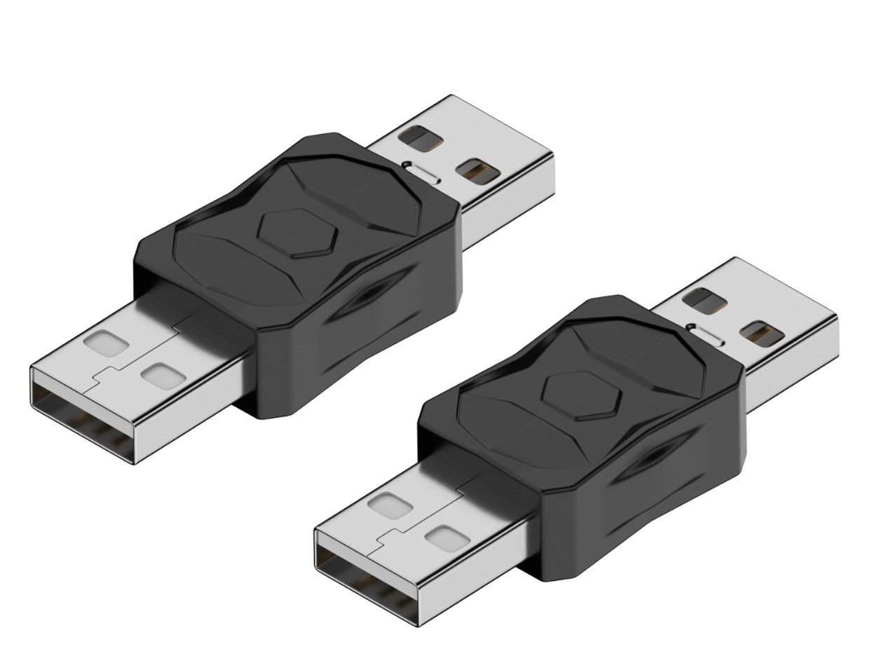 USB 2.0 male to male joiner extension adapter