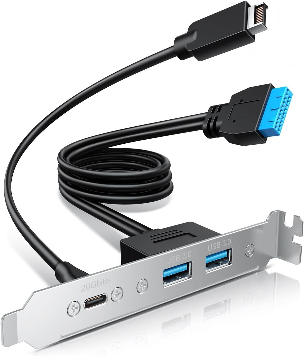 USB 3.2 Gen2x2 Type-E 20 pin to 19 pin USB 3.0 motherboard adapter cable