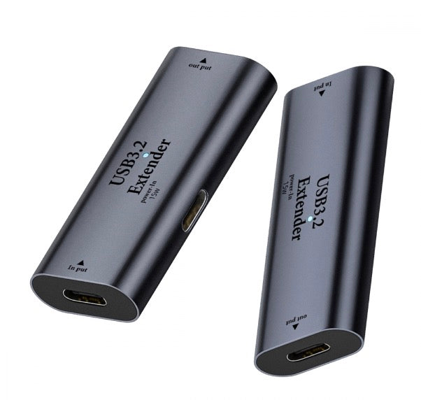 USB 3.2 USB-C female to female active repeater adapter with integrated chipset