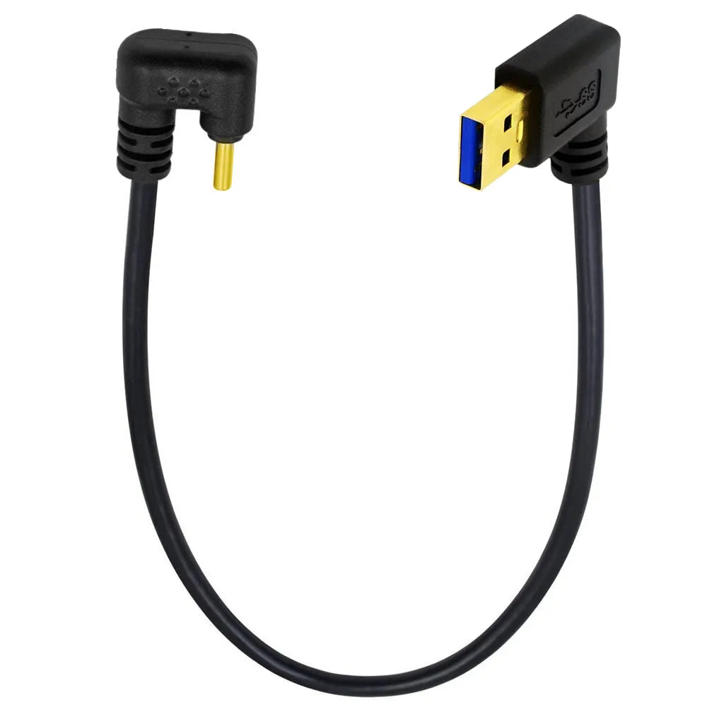 USB 3.0 to USB-C up angle extension cable