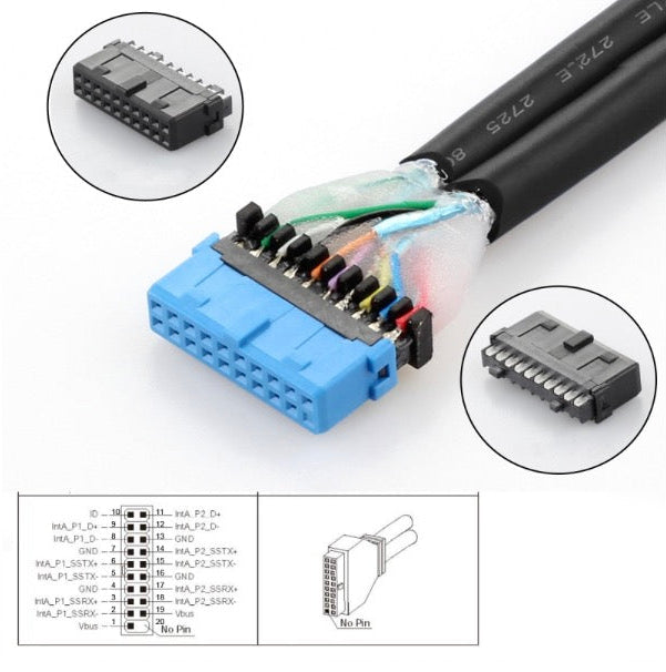 right angle USB 3.0 motherboard header