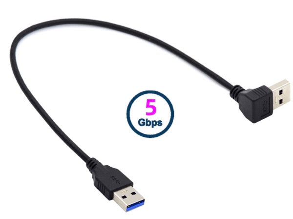USB A 3.0 cable used in tight space installation