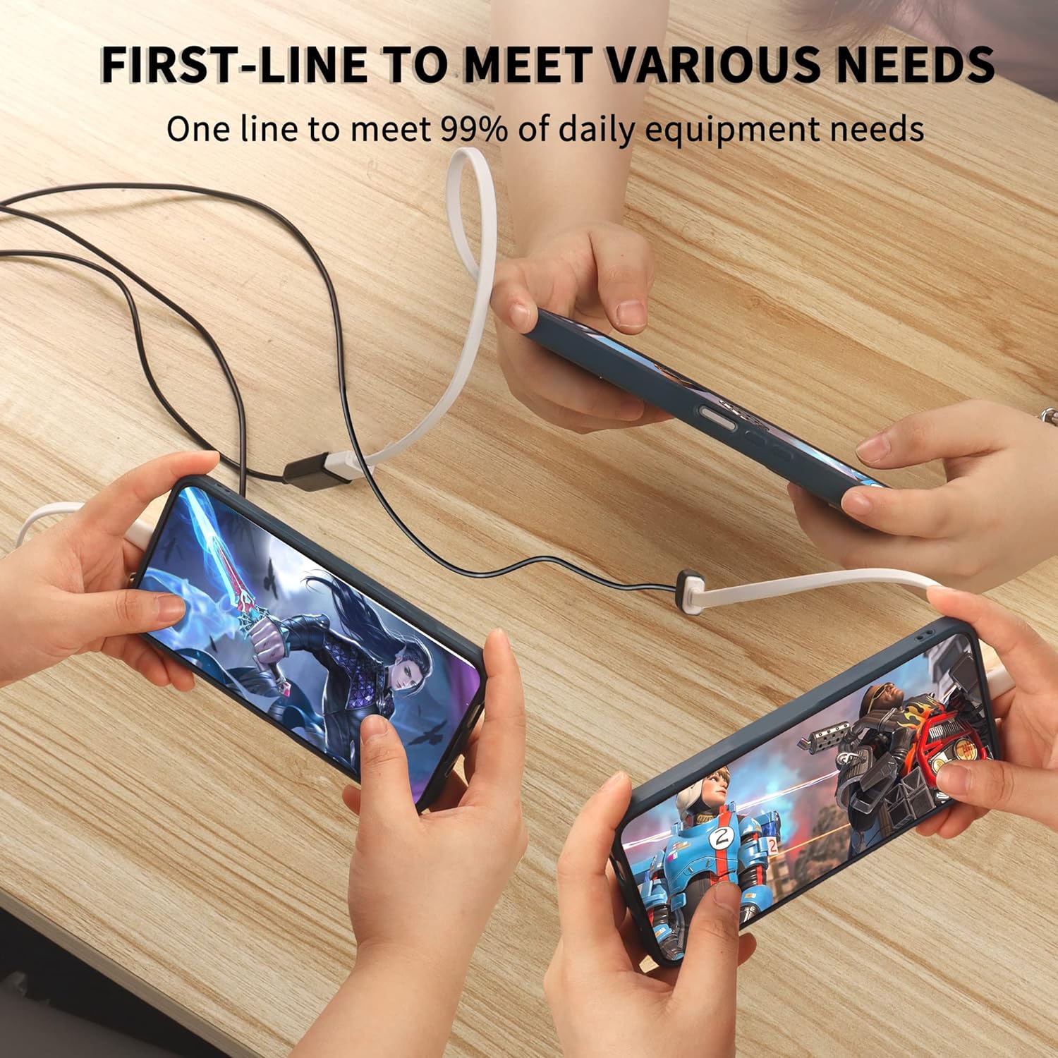 USB A male to three female extension cable for device connection