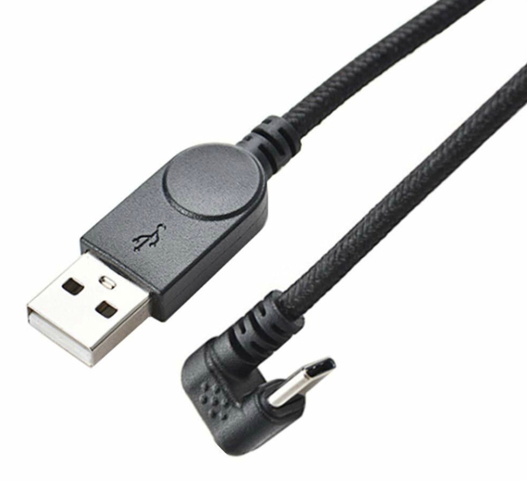 USB A to USB C U shape nylon braided charging cable with 1.5m length