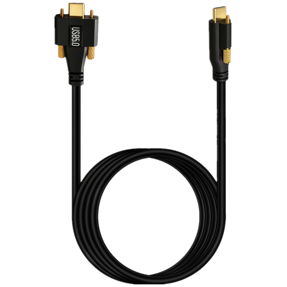 USB-C 240W PD industrial locking screw data cable