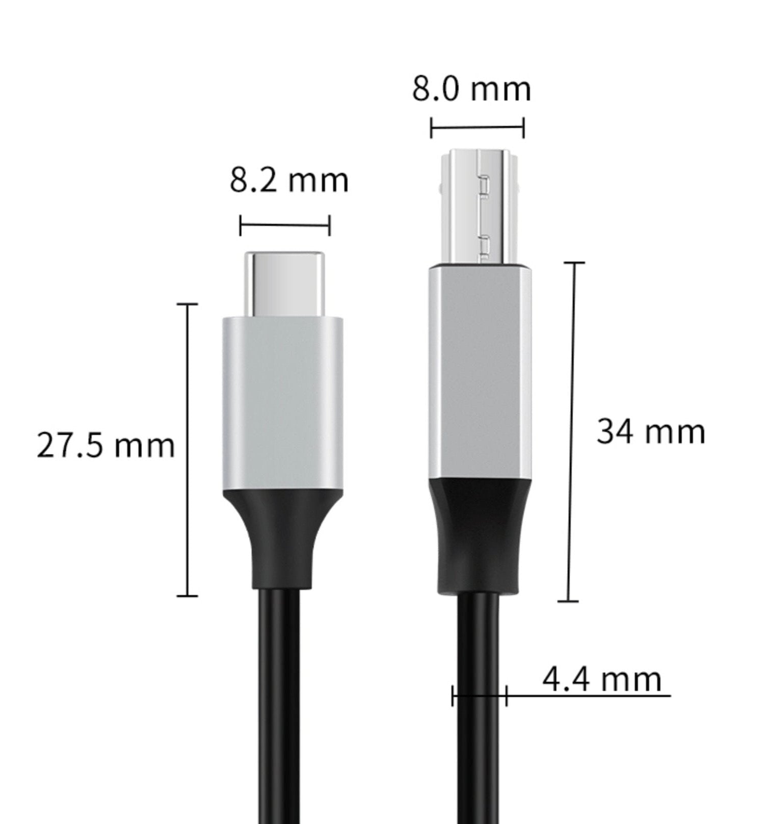 USB Type-C to USB Type-B 3.0 scanner cable