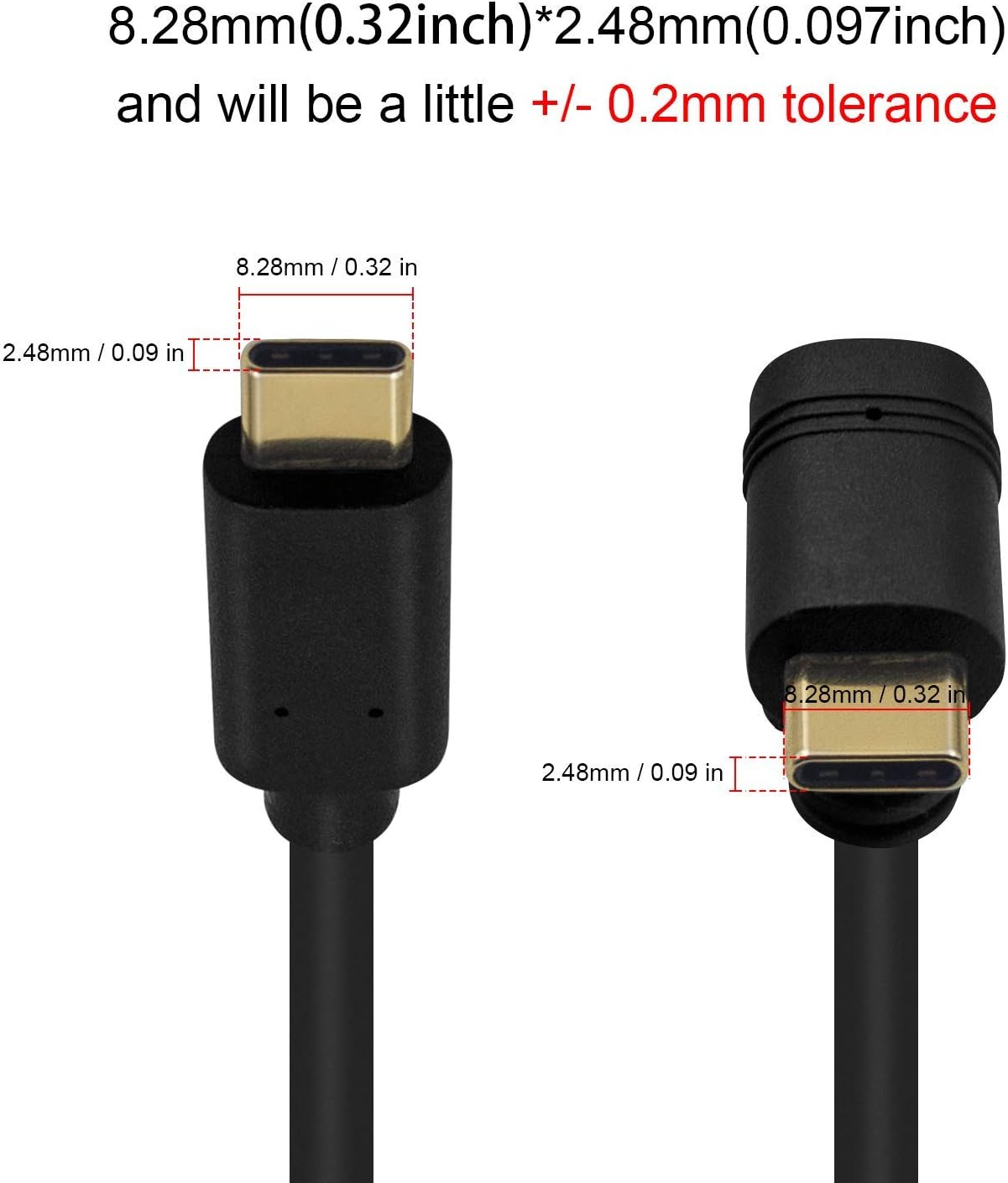 USB-C 60W fast charging angled cable