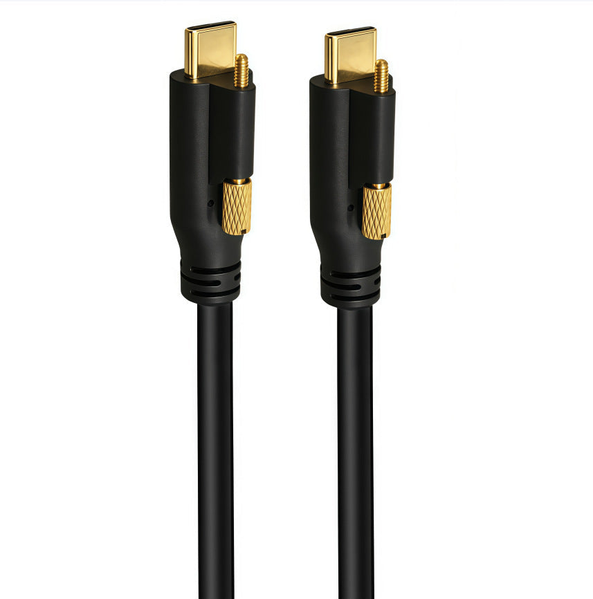 USB-C 80Gbps male to male locking screw cable
