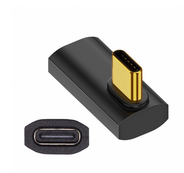 USB C 90 degree extension adapter for improved cable management