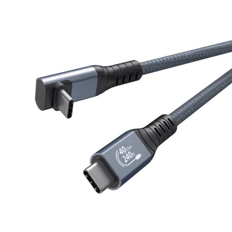USB-C angled cable 40Gbps high speed data transfer
