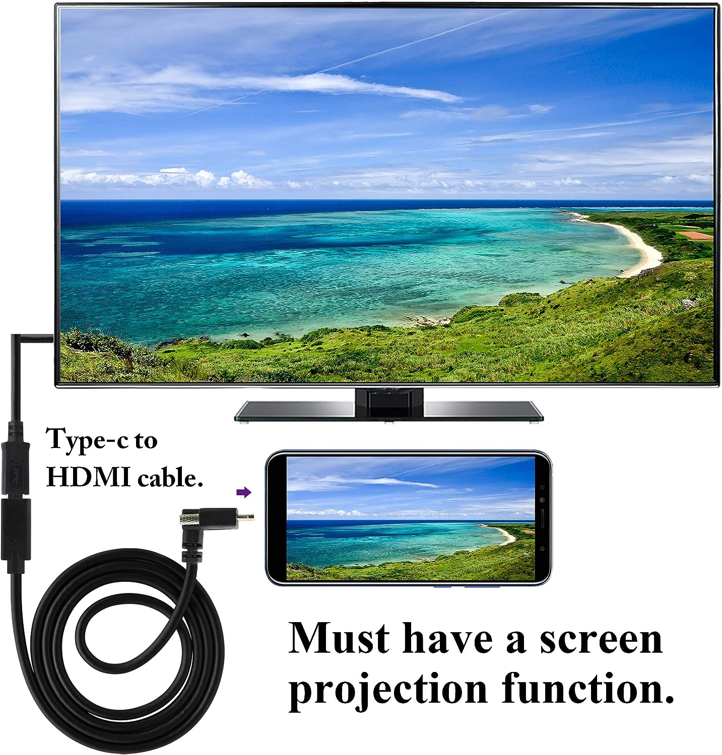 USB-C extension cable screw lock panel mount installation