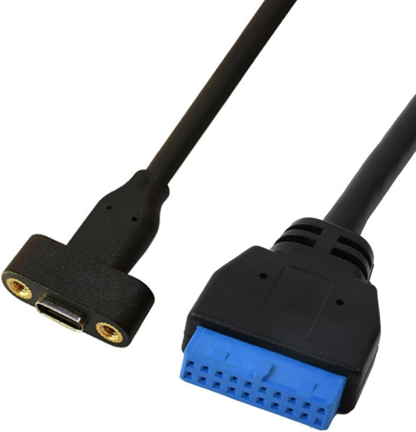 USB-C female to 20 pin internal header extension cable 0.5m