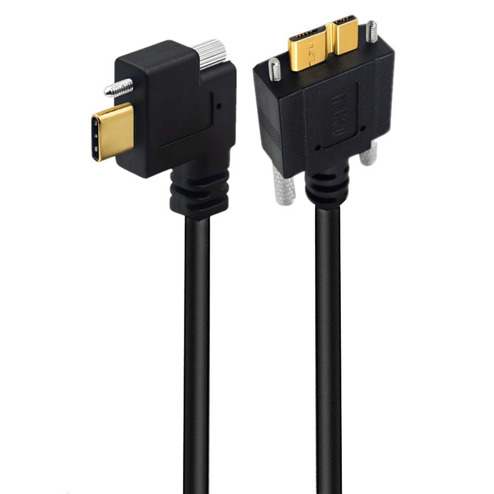 USB-C to Micro USB 3.0 Type-B locking screw cable