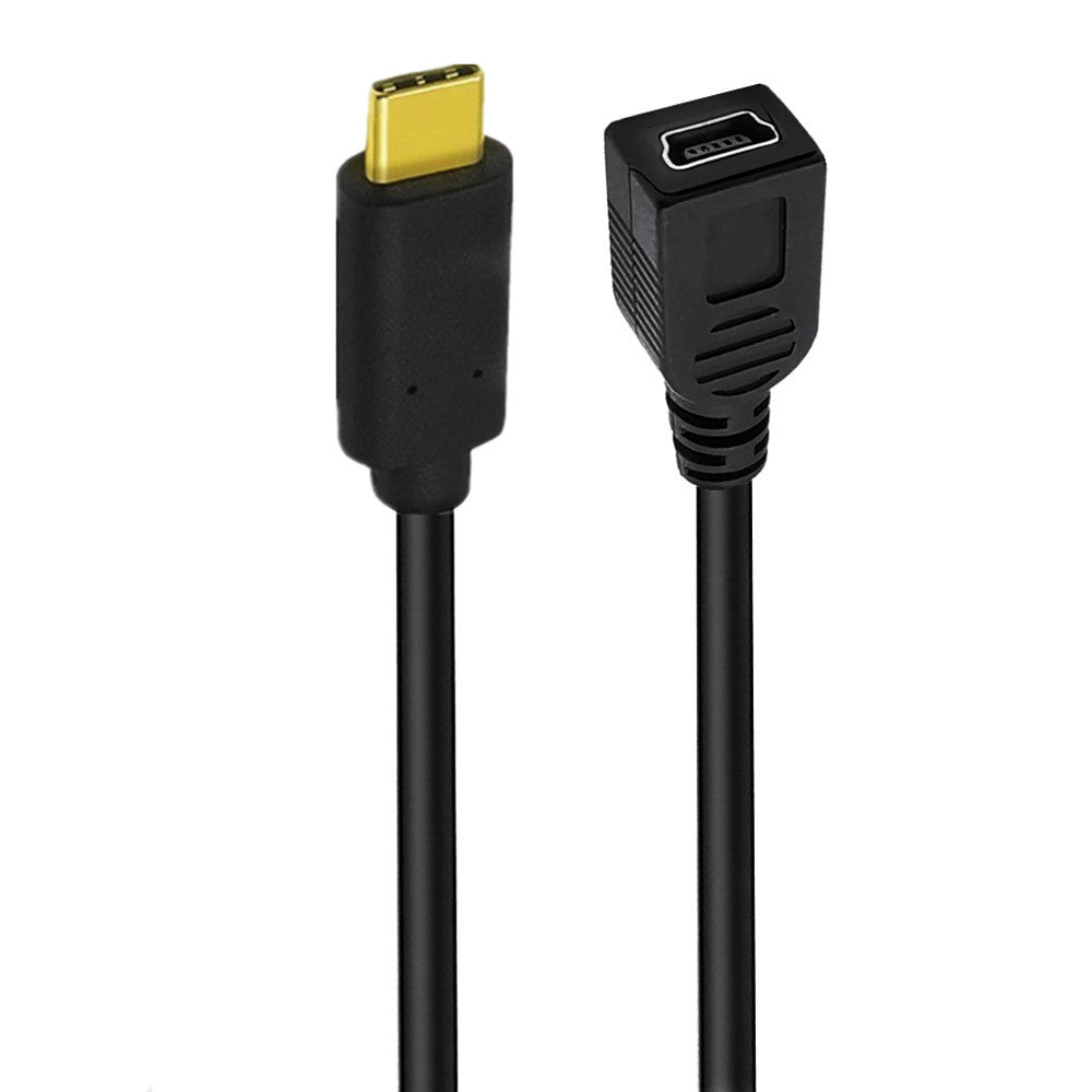 USB-C to Mini USB angled adapter cable