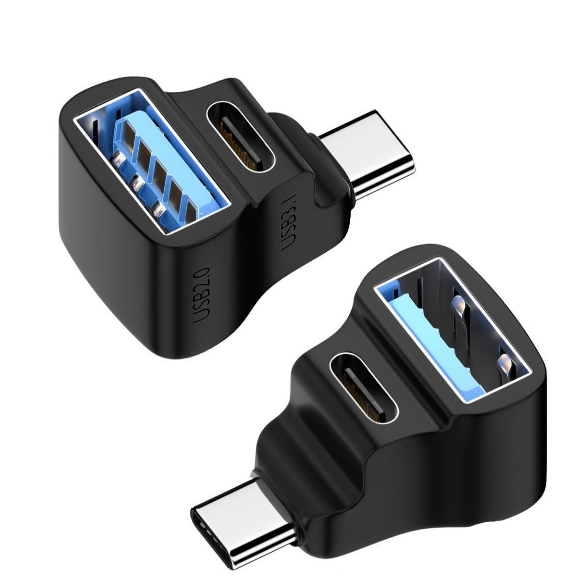 USB C male to USB A and USB C female OTG splitter adapter supporting 20Gbps