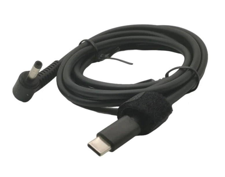 USB C PD to 3.5mm x 1.35mm angled DC power cable with 1m length