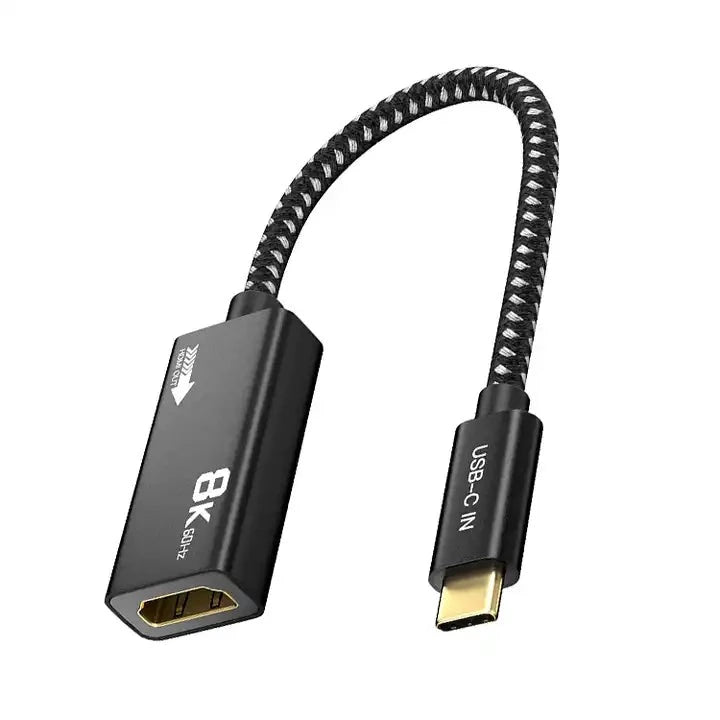 USB C to HDMI female extension cable supporting 8K 60Hz