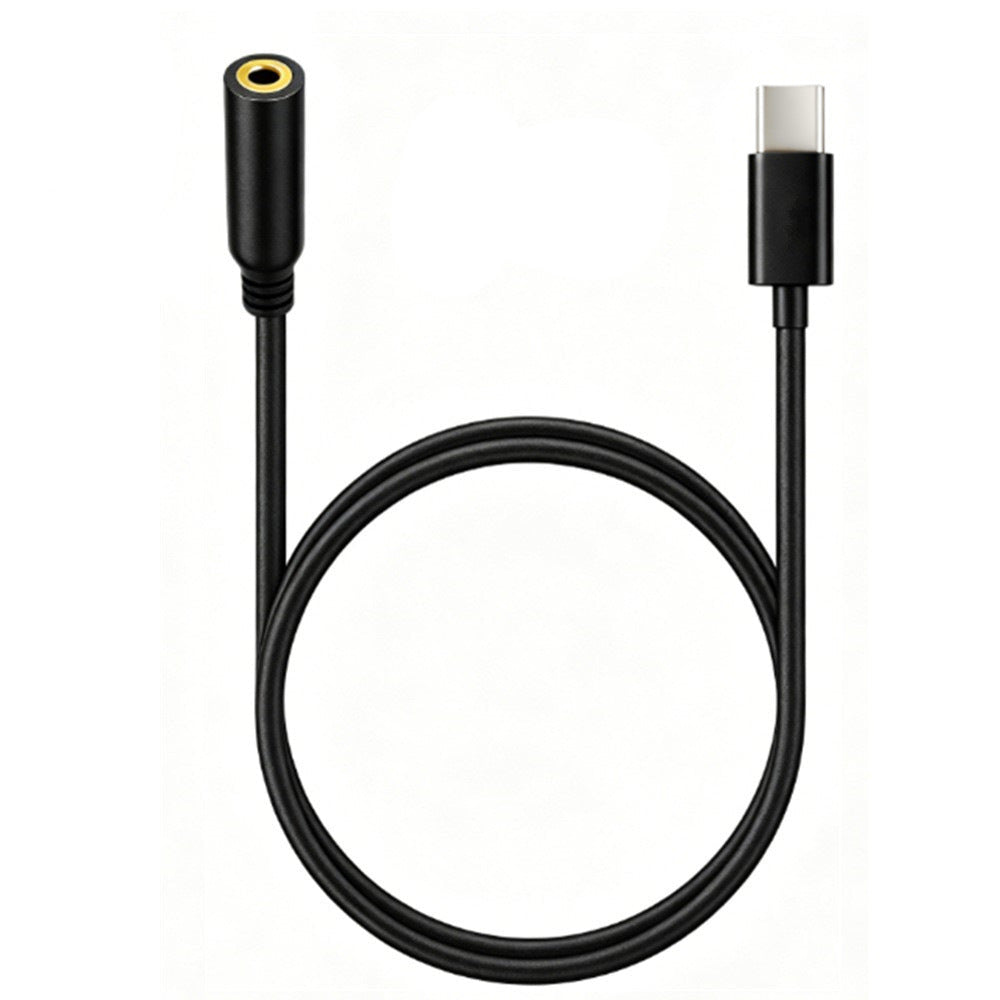 1m USB-C to headphone jack adapter with DAC for stereo audio playback